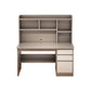 MFurn Modern Rectangular Desk with Hutch, Drawers & Cabinet Compartments
