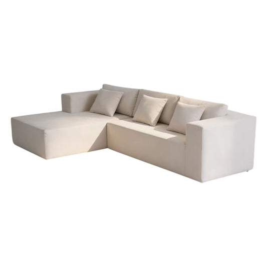 MFurn Convertible Modular Sectional Sofa – L-Shaped Deep Seat Couch with 3 Pillows