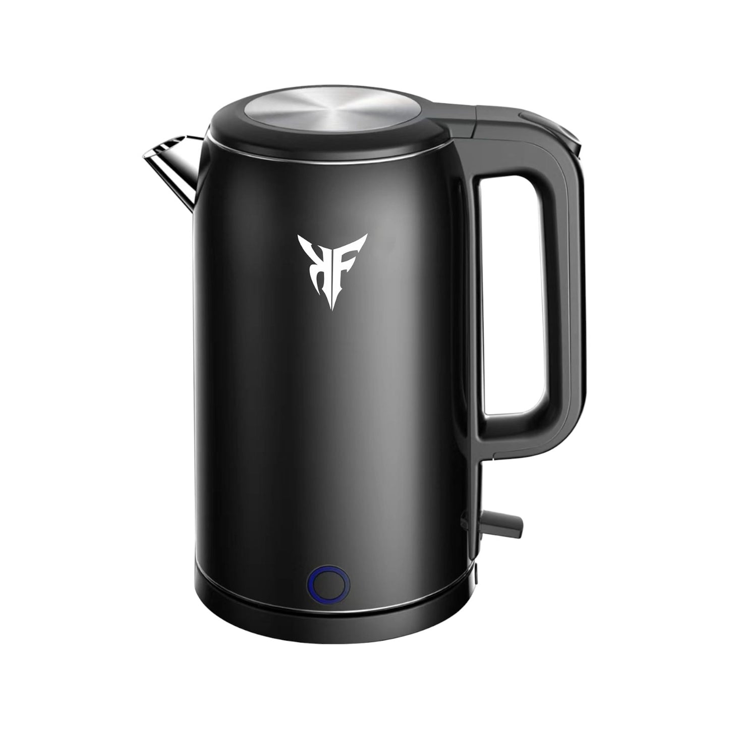 KF Electric Kettle 1.8L – 304 Stainless Steel, Matte Black, Touch Control, Fast Heating