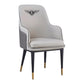 MFURN Bentley Design Dining Chair with Synthetic Leather and Metalic Legs Grey Only