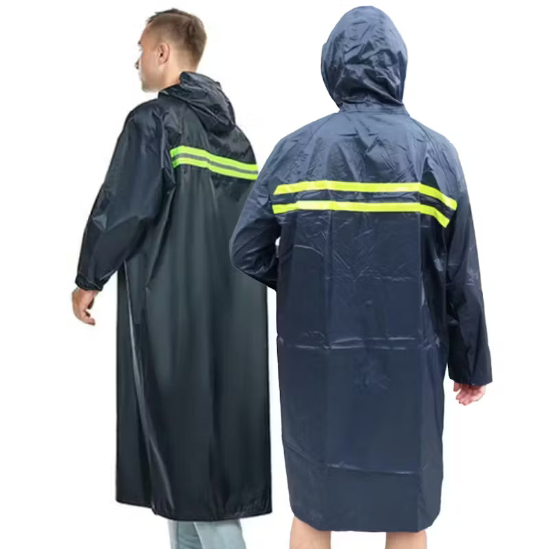 Unisex Long Raincoat With Hood – H-668