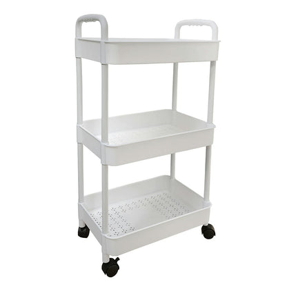 MFurn 3 Or 4-Tier Rolling Storage Trolley Cart – White, Yellow Or Black