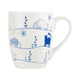 MHOME Coffee Mug Set Blue Cat -4pc Set