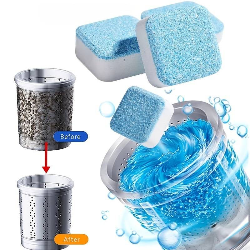 12 Pack Washing Machine Effervescent Cleaning Tablets – Deep Clean & Deodorize