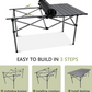 MFurn Black Outdoor Folding Table | Lightweight | Portable | Durable