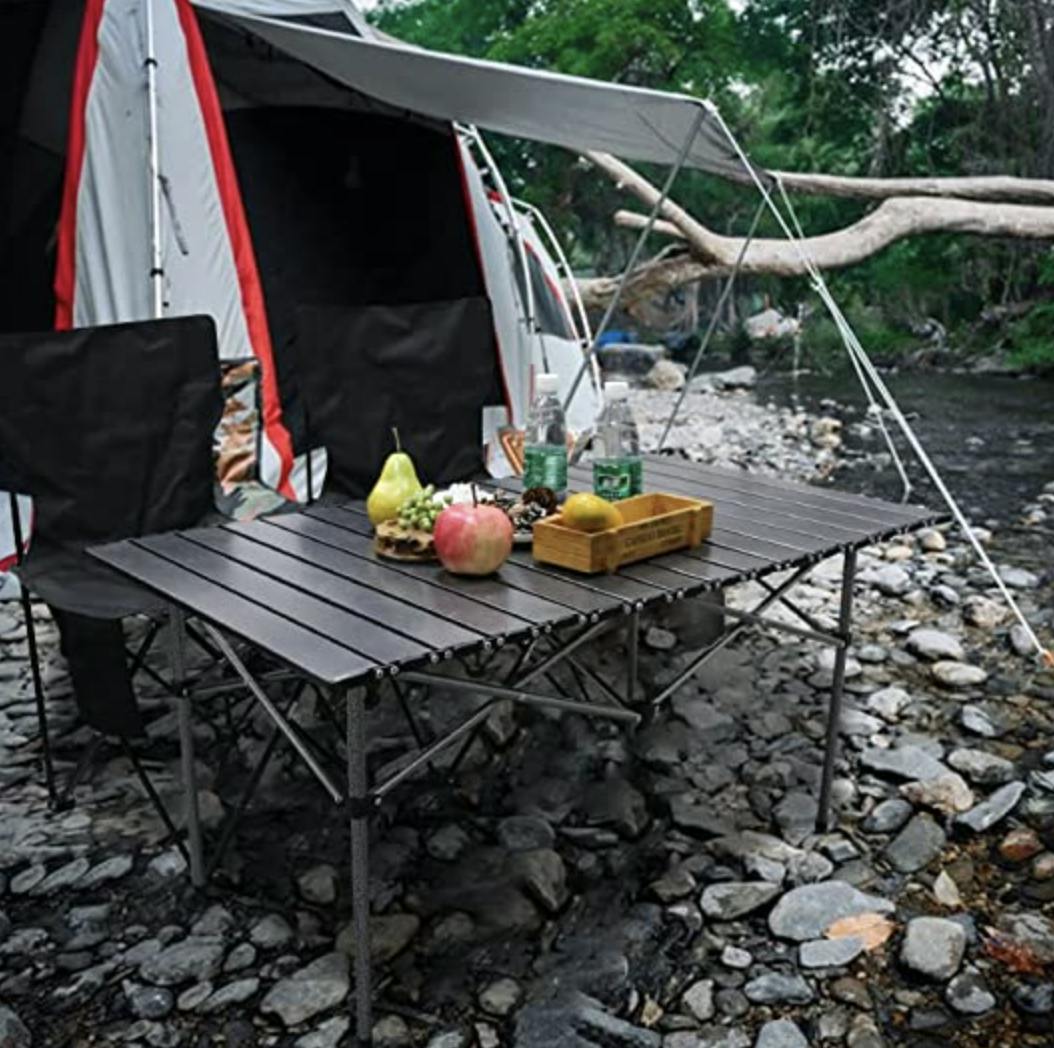 MFurn Black Outdoor Folding Table | Lightweight | Portable | Durable