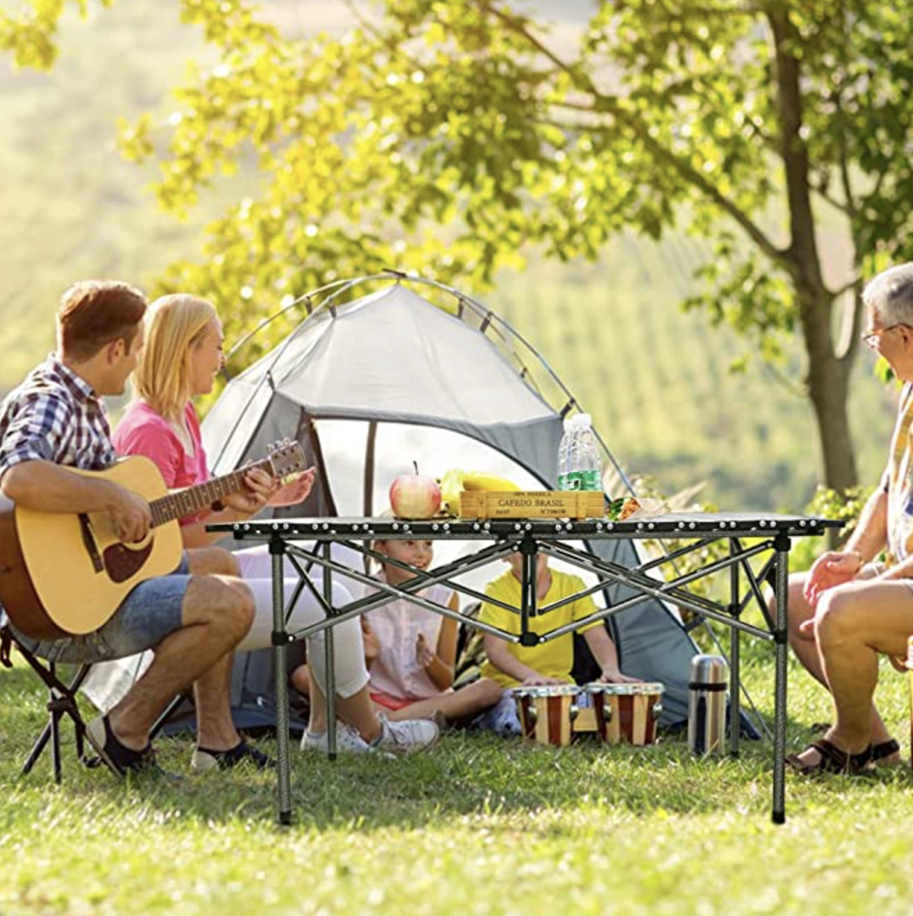 MFurn Black Outdoor Folding Table | Lightweight | Portable | Durable
