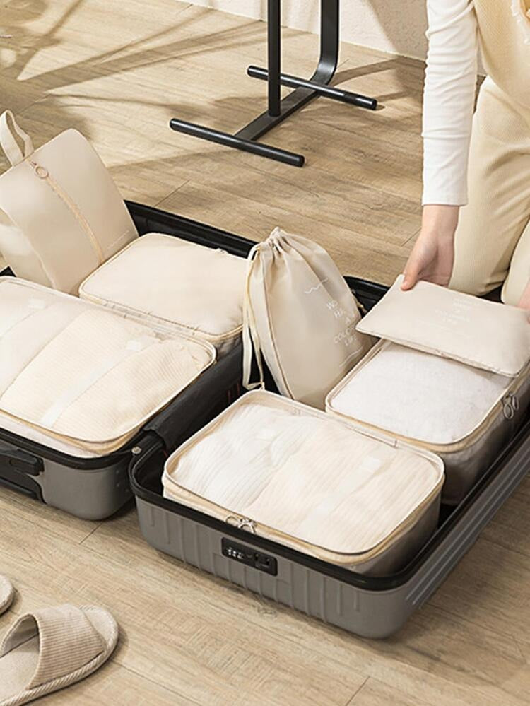 MHome 7-Piece Travel Organizer Set – Waterproof Packing Cubes for Clothes, Shoes & More