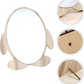 MHome Penguin Shaped Wooden Makeup Mirror for Vanity and Tabletop