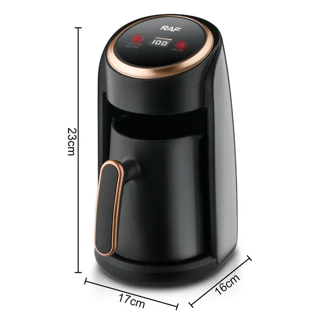 RAF R.116 Turkish Coffee Maker Machine – 3-in-1 Digital Espresso Brewer | 600W, 300ml Capacity, One-Touch Operation