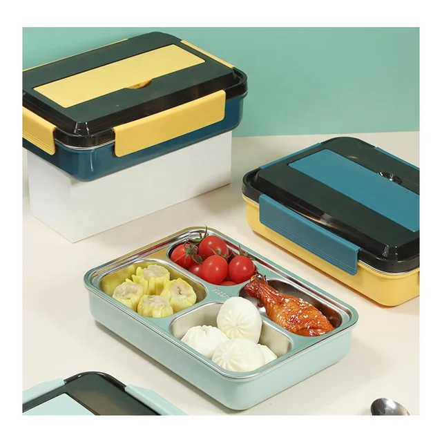 Stainless Steel Large-capacity Lunch Box with Cutlery 1200ml