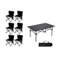 MHome Foldable Outdoor Table & 6 Chairs – Portable Camping, Picnic & Backyard Set