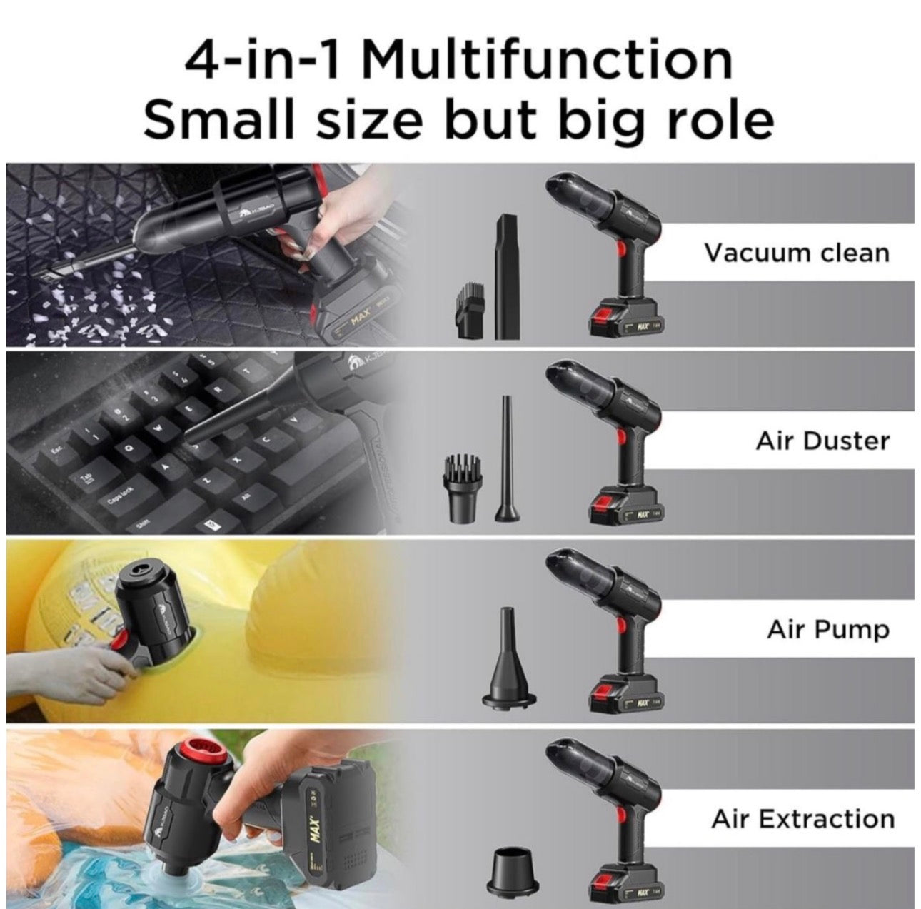 Multifunctional 4-1 Portable Vacuum Cleaner