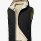 Men Fleece Hooded Vest Flannel Lined Jackets Sleeveless Jacket, Body Warmer Thermal Cardigan Travel Holiday Walking Sportwear