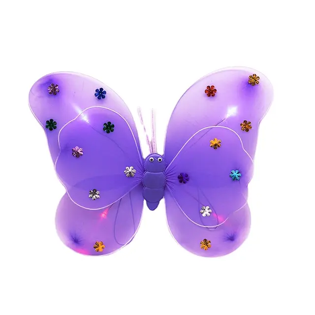 Beautiful Butterfly Wings with Lights, Wand and Headband