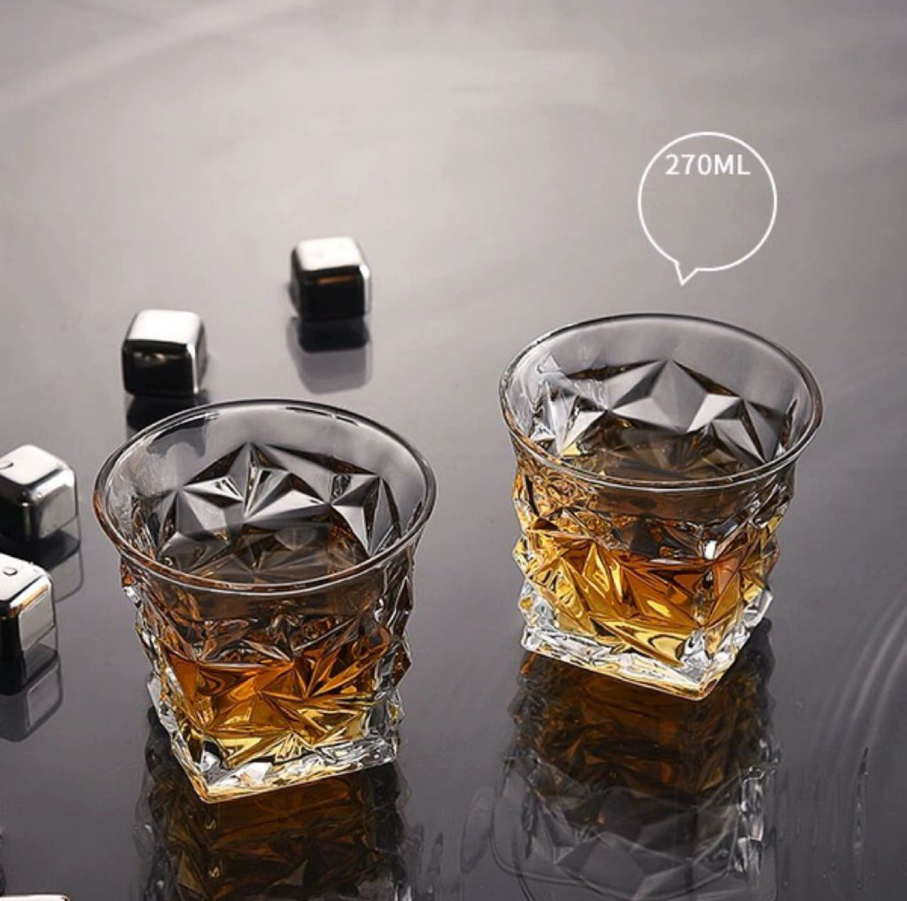 Crystal Whiskey Glass 6pc Set