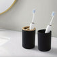 MHome 6Pc Bathroom Accessory Set With Wooden Lid – Modern Bathroom Décor Essentials