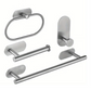MHome 4-Piece DIY Self-Adhesive Bathroom Accessory Set – Modern & Hassle-Free