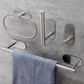 MHome 4-Piece DIY Self-Adhesive Bathroom Accessory Set – Modern & Hassle-Free