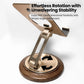 MTech 360° Aluminium Phone Holder Stand with Wood-Look Base – Adjustable & Stylish