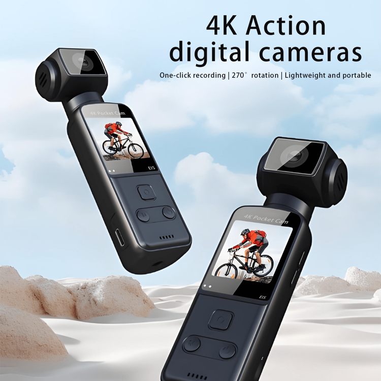 MTech 4K Action Digital Camera – 270° Rotating Lens, WiFi, Portable Sports Camera