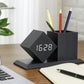 MTech Digital Alarm Clock with Pen Holder & Temperature Display