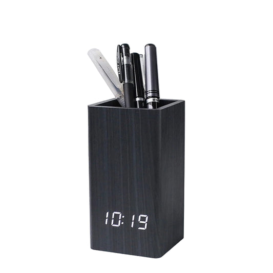 MTech LED Pen Holder Clock with Sound Control, Alarm & Temperature Display