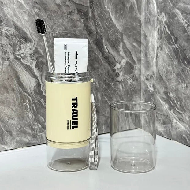 MHome 2-in-1 Travel Toothbrush Holder & Cup