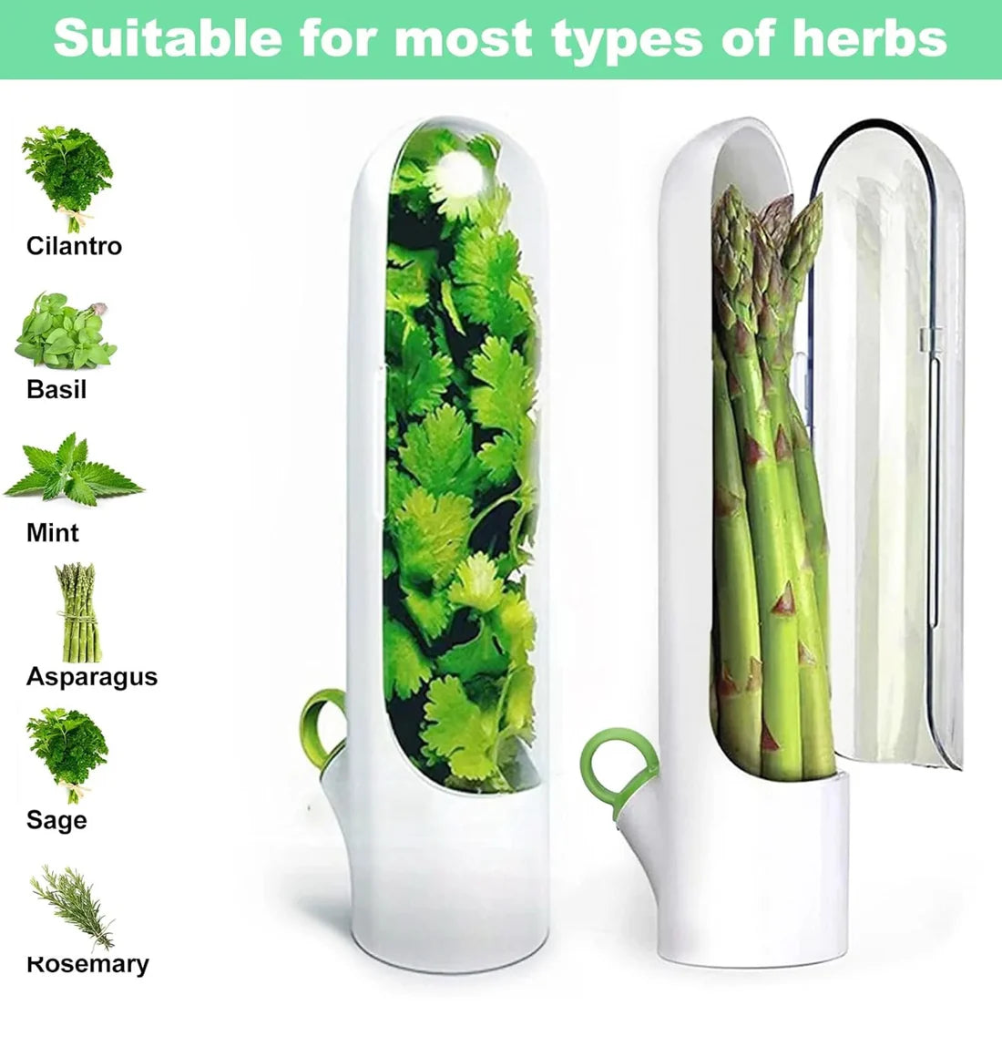 MHome Fresh Herb & Vegetable Preserver Pods – Extend Fridge Freshness Longer