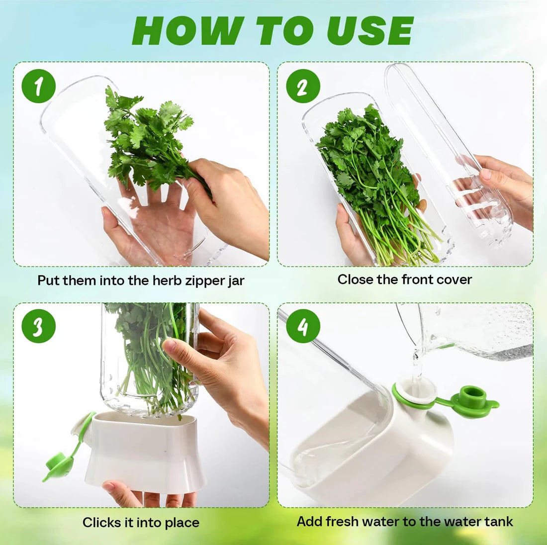 MHome Fresh Herb & Vegetable Preserver Pods – Extend Fridge Freshness Longer
