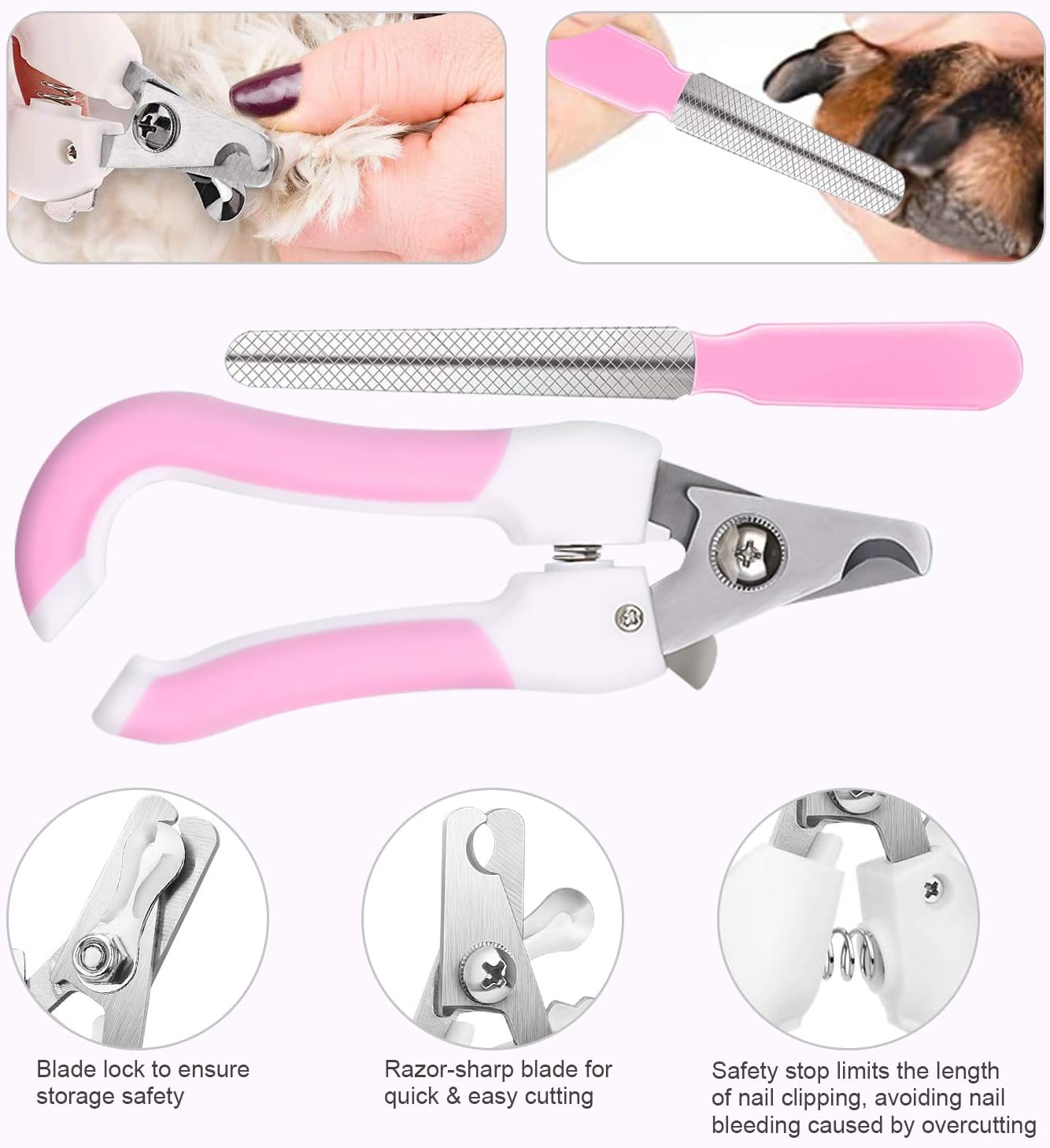 Pet Nail Clipper and File Set – Safe Grooming for Dogs, Cats & Small Pets
