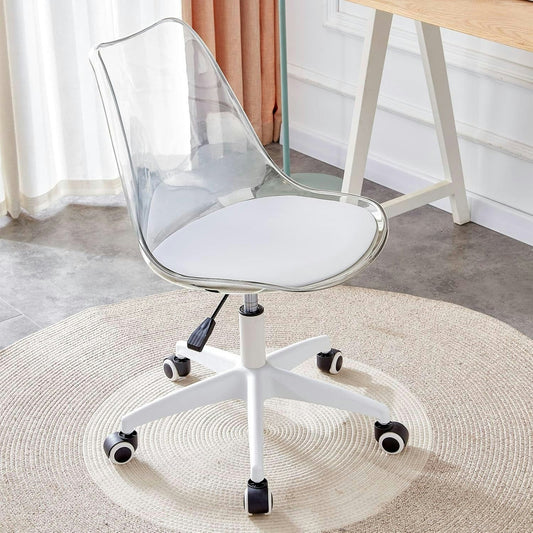 MFurn Transparent Eiffel Office Chair – Modern Ergonomic Desk Chair