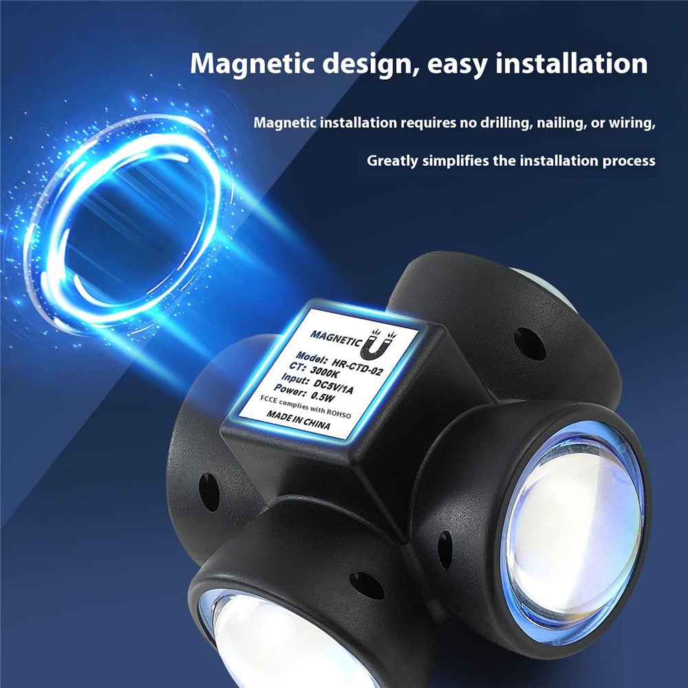 MHome Rechargeable Magnetic Motion Sensor Wall Light, Type-C, 3 Modes