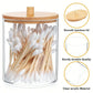 MHome 3-Piece Acrylic Cosmetic Dispenser & Holder Set with Bamboo Lids