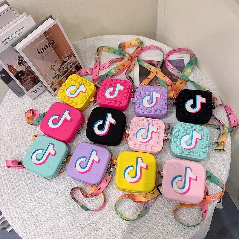 Kids Pop-It TikTok Silicone Bag – Fun Fidget Coin Purse