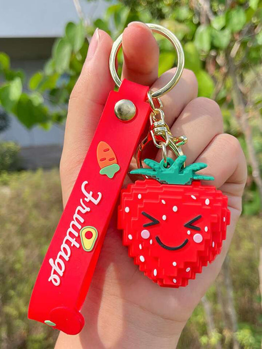 Cute Silicone Fruit Theme Keyrings
