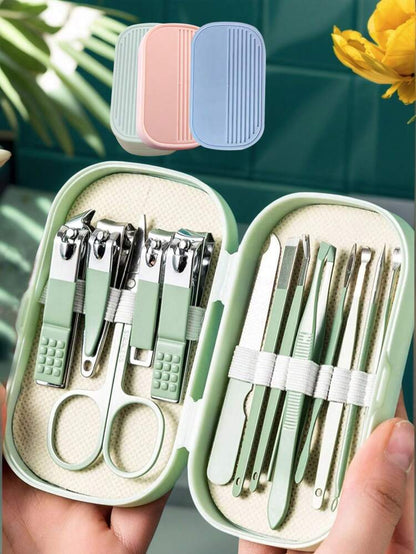 13-Piece Mini Manicure & Pedicure Grooming Kit with Travel Case