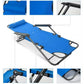 Blue Recliner Chair Comfortable Adjustable Foldable Lounge Seat