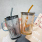 Tumbler Mug with Lid and Straw