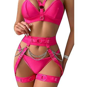 Lingerie Set For  Women Sexy Strappy Lingerie Underwear Bra Garter Set With Chain-Various Colours