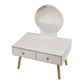 MFurn Vanity Table Makeup With Mirror  – White