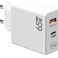 MTech 
65W Fast Charge Wall Charger, 2 Ports – USB QC 3