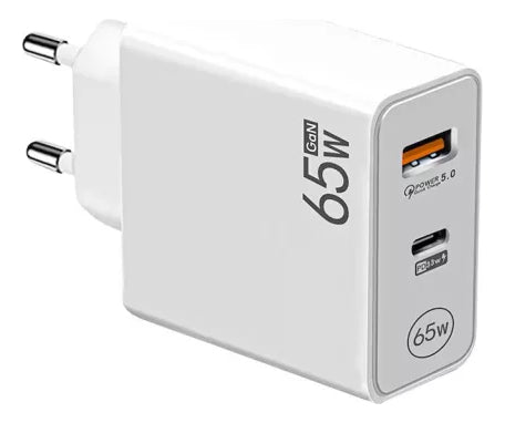MTech 
65W Fast Charge Wall Charger, 2 Ports – USB QC 3