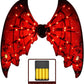 Fairy Wings with LED Lights for Kids Girls,Demon Wing Angel Wing Halloween Costume Birthday Party Favors