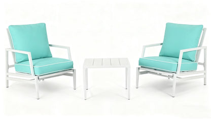 MFurn Daphne 3pc Aluminium Patio Sofa Set with Side Table – Various Colours
