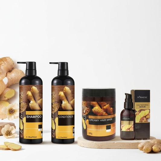 Ginger Hair Care Combo Set – Shampoo, Conditioner, Hair Mask & Scalp Serum