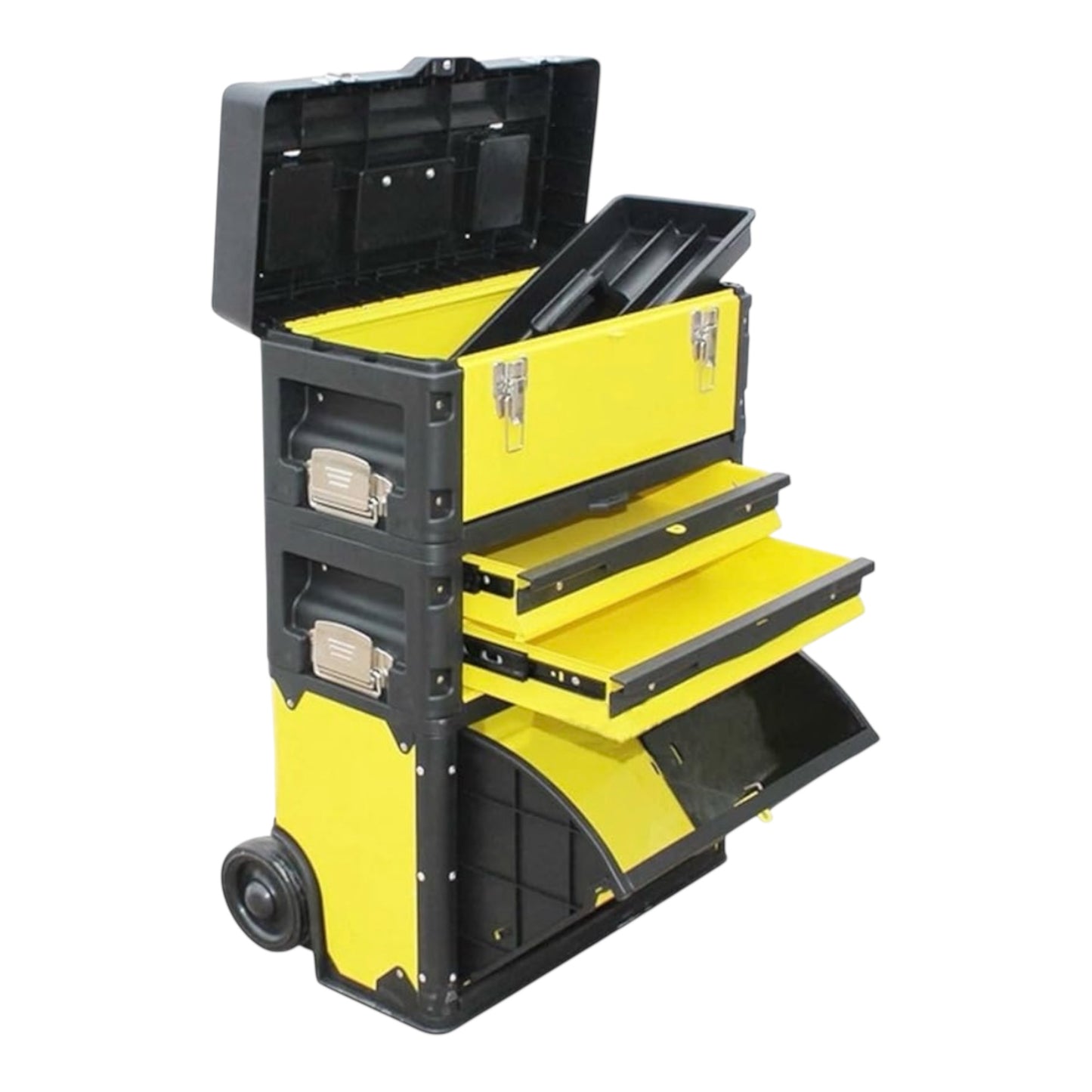 PRO-PARTZ 3-in-1 Stackable Tool Chest on Wheels