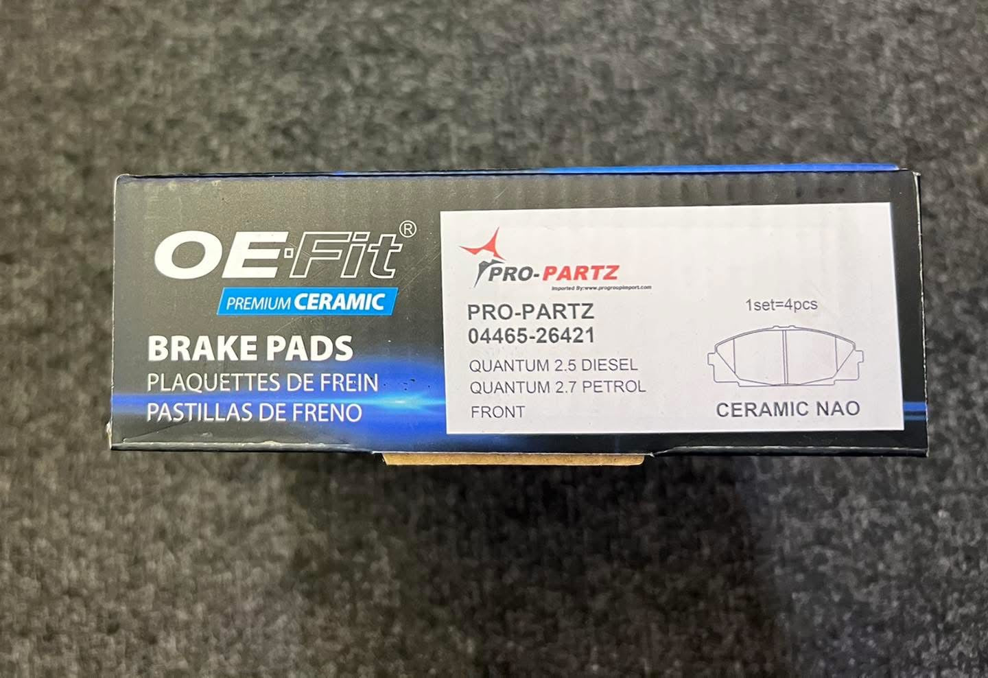 Pro-Partz  Brake Pads & Brake Shoes For Toyota Quantum & Hiace Models.