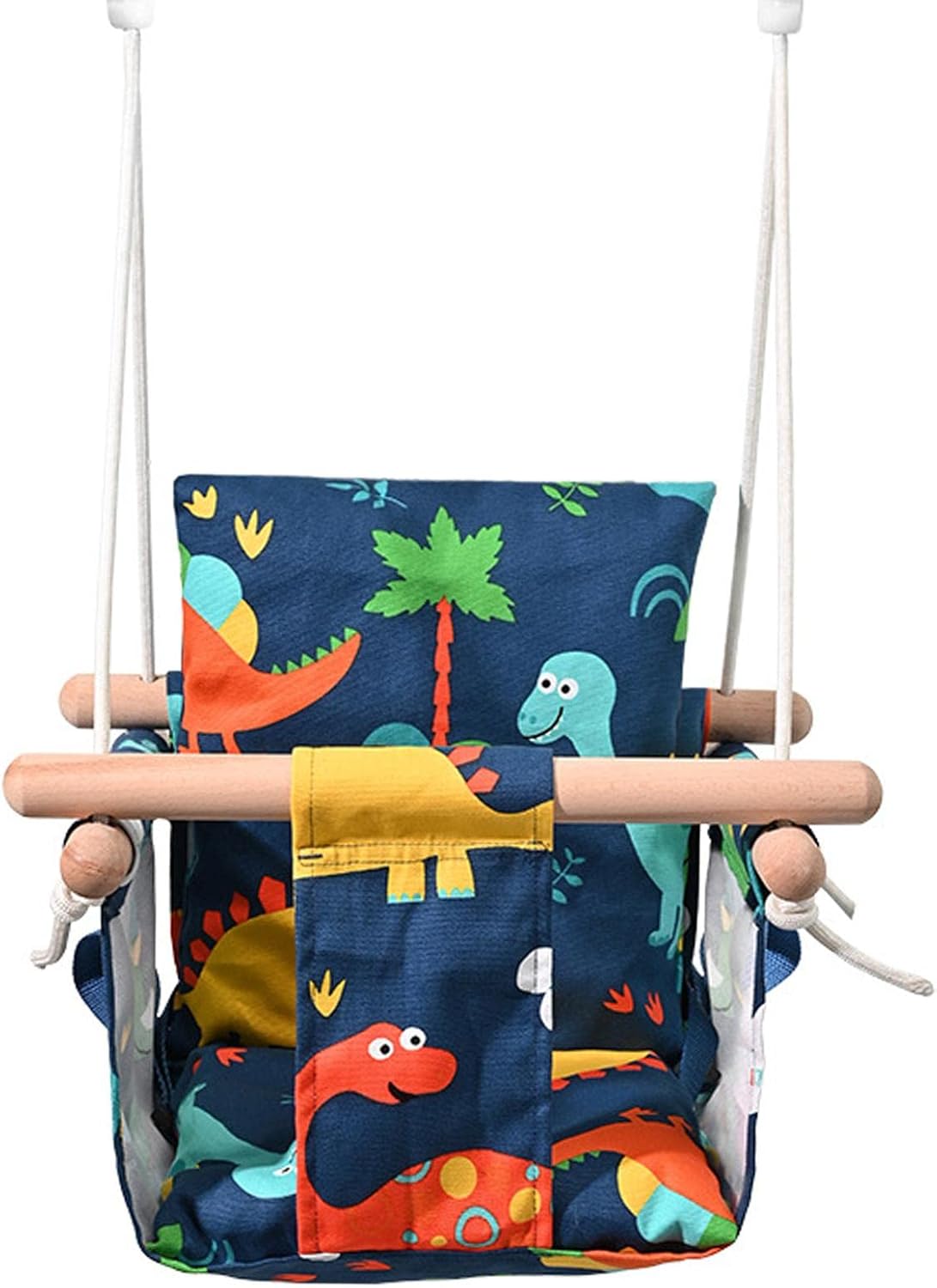 MTech
Babies Swing | High Back Secure Toddler Swing Wooden Adjustable Toddler Swing Seat ,Cotton Linen,Temporary Outdoor Hammock
