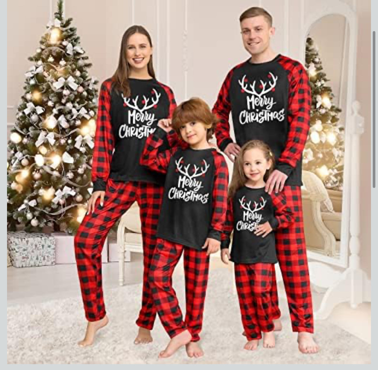 Family Christmas Pyjamas Set Christmas Cute Print Pajamas Festival Party Holiday Sleepwear Nightwear for Women Men Boys & Girls- Various Options